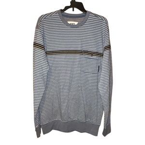 Vissla‎ Striped Mens Long Sleeve Top Crewneck Large  Cotton Surf Skate